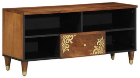 vidaXL Cabide de TV 100x33x46 cm Madeira de Mangueira
