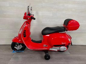 Mota elétrica para crianças Vespa GTS-S 12V Vermelha