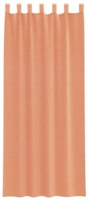 Cortinas de voile com laços 2 pcs terracota 140x260 cm