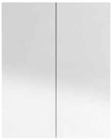 Armário espelhado p/ casa banho 60x15x75 cm MDF preto brilhante