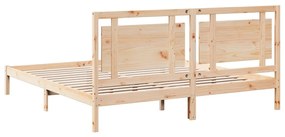 Cama extra longa sem colchão 200x220 cm madeira maciça