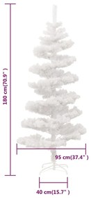 Árvore de Natal rotativa pré-iluminada + suporte PVC branco
