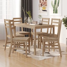 vidaXL 7 pcs conjunto de jantar madeira de acácia maciça