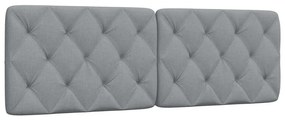 vidaXL Almofadão de cabeceira 160 cm tecido cinzento-claro