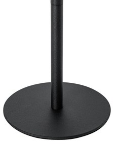 Candeeiro de mesa preto recarregável com LED e dimmer IP54 - Jude Moderno