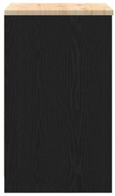 Armário de arrumação de garagem Preto 60x51x85 cm
