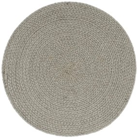 Individuais de mesa 6 pcs algodão liso 38 cm redondo cinzento