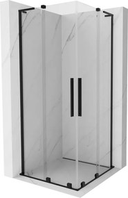 Mexen Velar L Duo cabina de duche de correr 80 x 80 cm, transparente, preta - 871-080-080-02-03-70