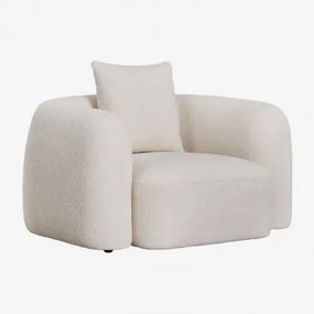 Pacote De 2 Poltronas Coco Chenille Tecido De Chenille Espesso Branco - Sklum