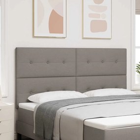 vidaXL Cabeceira LED Taupe 90 cm em Tecido