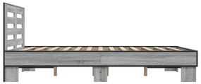 Estrutura de cama 120x190 cm derivados madeira/metal