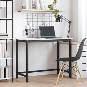 vidaXL mesa Branco 100 x 50 x 77 cm Madeira de Engenharia e Aço