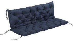 Almofada para Banco com Encosto 150x98x8cm Almofada de Banco de 3 Luga