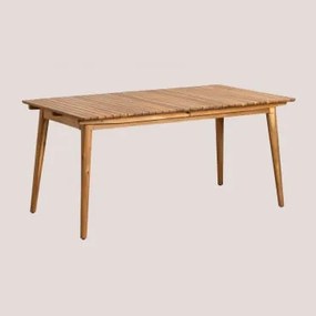 Mesa De Jantar Extensível Em Madeira De Acácia (160-210x90 Cm) Tenay Madeira Natural - Sklum