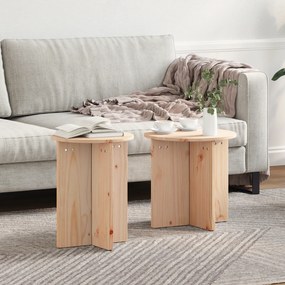 vidaXL Mesa de centro 2 pcs Natural 41,5 x 41,5 x 41 cm