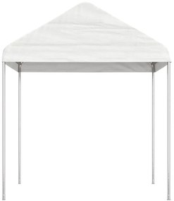 Gazebo com telhado 11,15x2,28x2,69 m polietileno branco