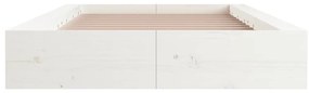 Estrutura de cama branco 100x200 cm madeira maciça