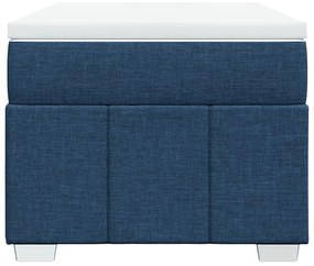 Cama com molas/colchão 80x200 cm tecido azul