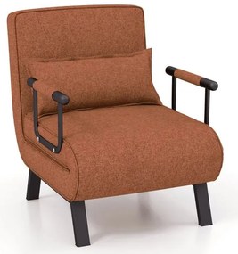 Poltrona cama Sofá-cama dobrável reclinável Sofá-cama com encosto Cinza escuro