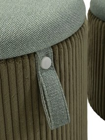 PUFE COM ARMAZENAMENTO BOLZANO 2 PEÇAS Ø 38X38-32X28 CM VERDE