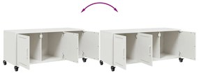 Móvel de TV 100,5x39x43,5 cm aço branco