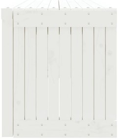 Banco de jardim extensível 212,5x40,5x45 cm pinho maciço branco