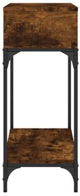 Mesa consola 100x30,5x75cm derivados de madeira carvalho fumado