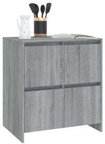 Aparadores 2 pcs 70x41x75 cm derivados de madeira cinza sonoma