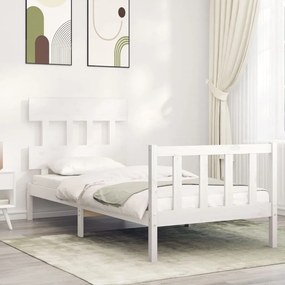 vidaXL Cama sem colchão 90x200 cm madeira de pinho maciça branco