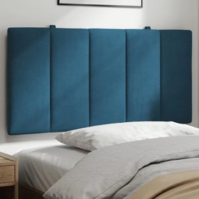 Almofadão de cabeceira 100 cm veludo azul