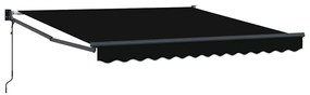 Toldo Retrátil Automático vidaXL Preto 350x250 cm