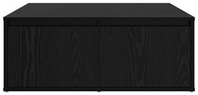 Mesa de centro com gaveta com armazenamento Carvalho preto 80 x 80 x 3