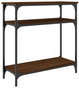Mesa consola 75x29x75 cm derivados madeira carvalho castanho