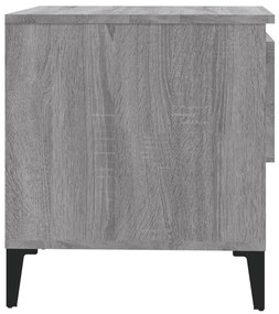 Mesa de apoio 50x46x50 cm derivados de madeira cinzento sonoma
