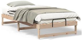 Estrutura de Cama com Alças Castanho 100 x 200 cm