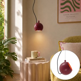 Candeeiro pendente de design vermelho para sistema de calha monofásico - Slimline Sara