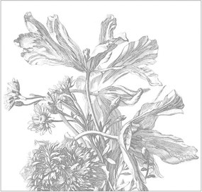 Papel de parede Engraved Flowers