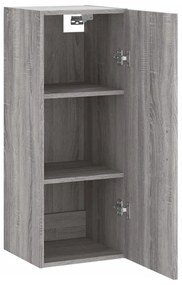 Armário de parede 34,5x34x90 cm cinzento sonoma