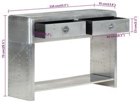 Aparador estilo aviador 110x35x75 cm metal