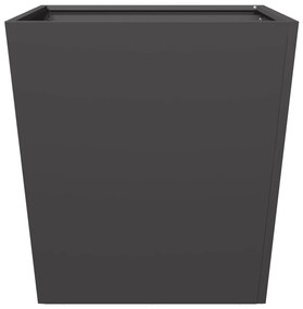 Vaso/floreira de jardim 50x50x50 cm aço preto
