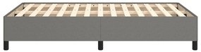 Estrutura de cama sem colchão cinza escuro 120x190 cm tecido