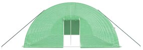 Estufa com estrutura de aço 72 m² 12x6x2,85 m verde