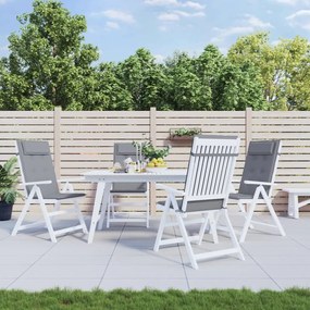 vidaXL Almofadões p/ cadeira encosto alto 4 pcs tecido oxford cinzento