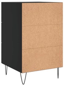 Mesa de cabeceira 40x40x66 cm derivados de madeira preto