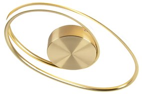 Candeeiro de teto design dourado com LED regulável em 3 etapas - Rowan