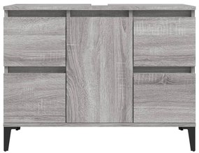 Móvel p/ lavatório 80x33x60 cm derivados madeira cinza sonoma