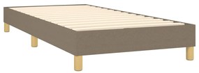 Estrutura de cama 90x200 cm tecido cinza-acastanhado