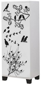 Armário de Sapatos Filinta – Branco/Preto – 50x127x38 cm
