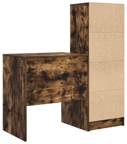 Mesa com Armazenamento Carvalho Fumado Madeira Engenheirada