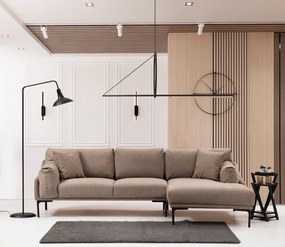 Sofá de Canto Leo Corner – Mocha – 255 x 150 cm